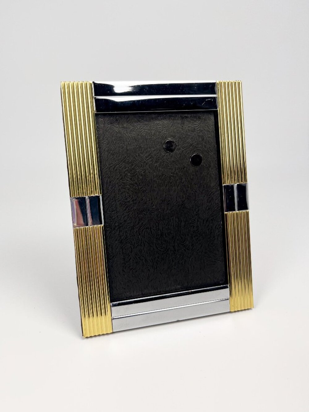 Vintage brass and chrome picture frame - 3.5” x 5” photo